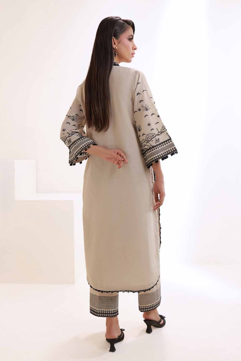2 Piece Unstitched Embroidered Lawn Suit