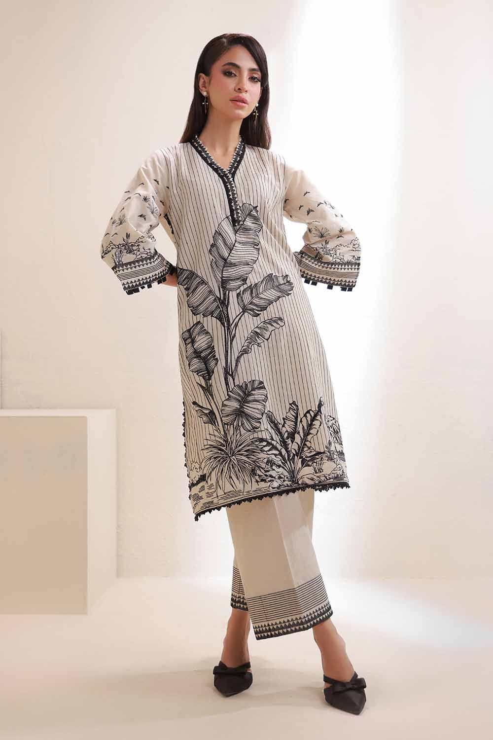 2 Piece Unstitched Embroidered Lawn Suit