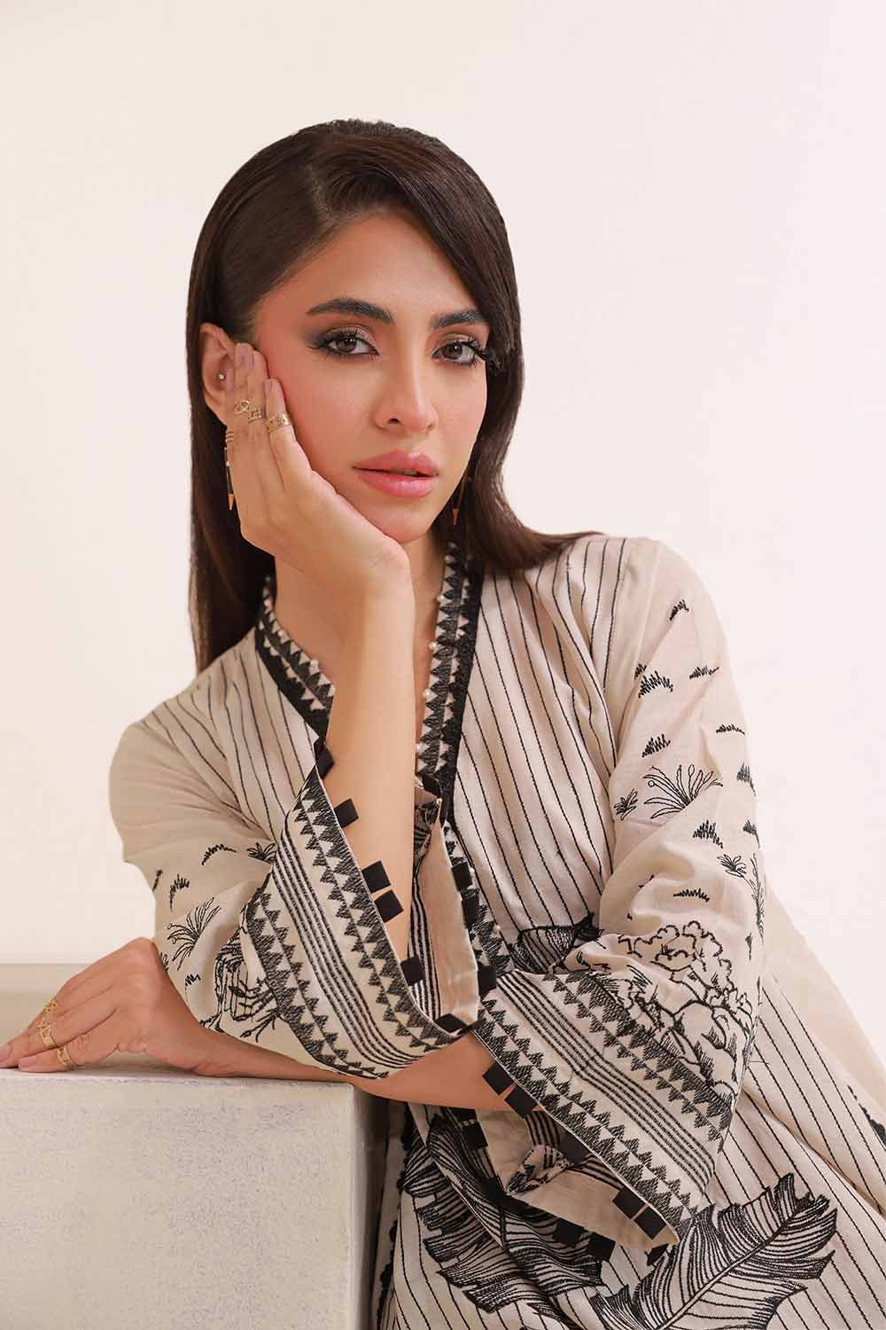 2 Piece Unstitched Embroidered Lawn Suit
