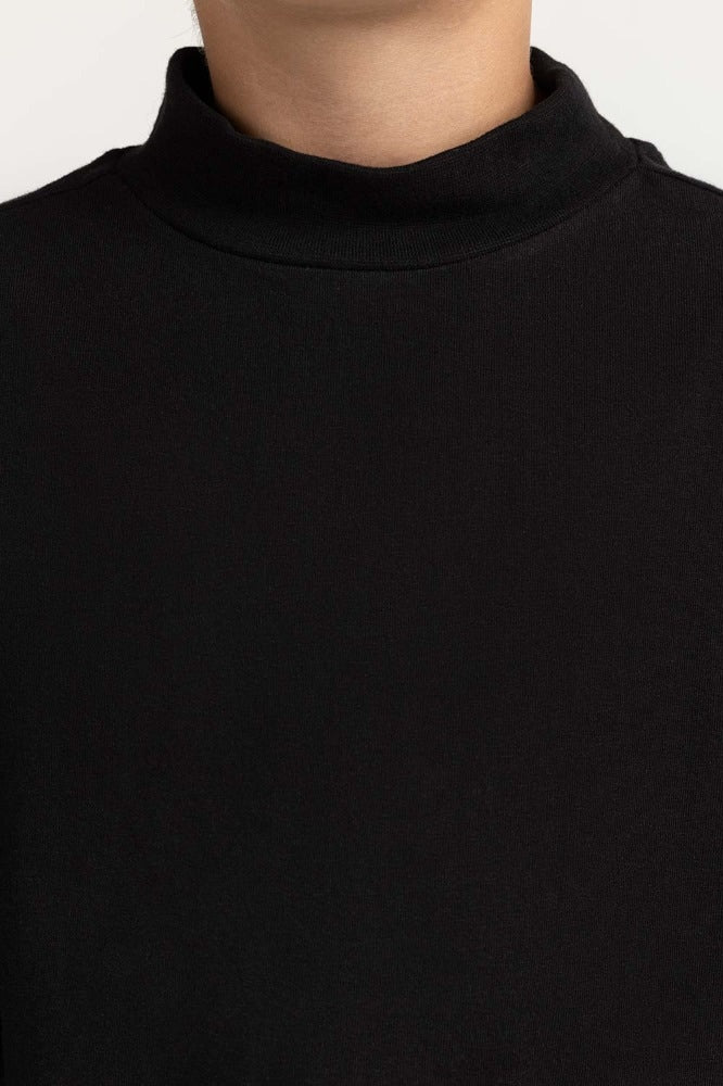 Toddler Boy Black Basic Tee