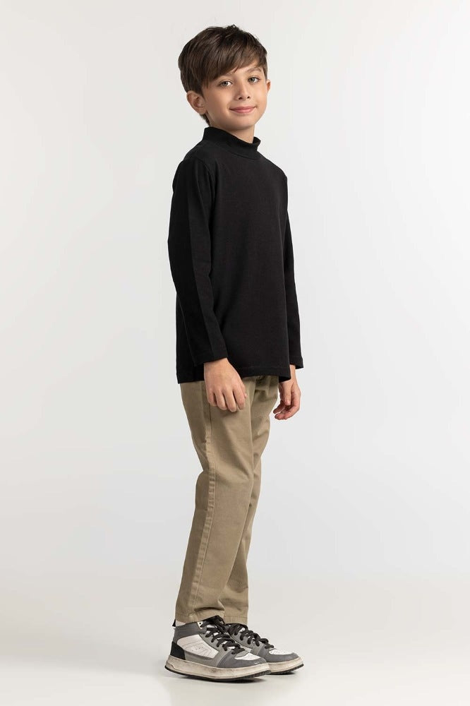 Toddler Boy Black Basic Tee