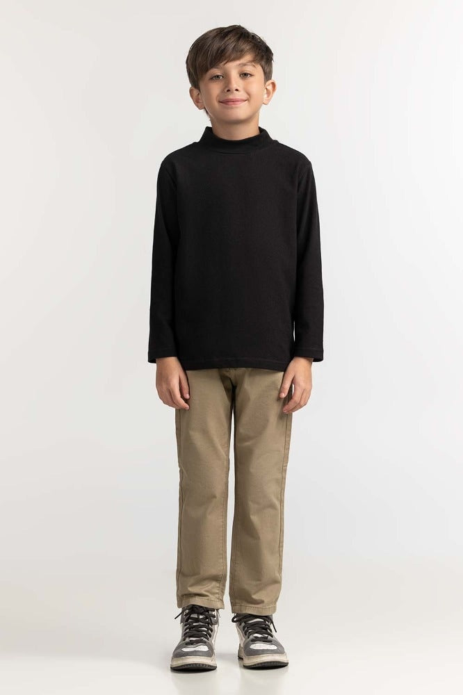 Toddler Boy Black Basic Tee