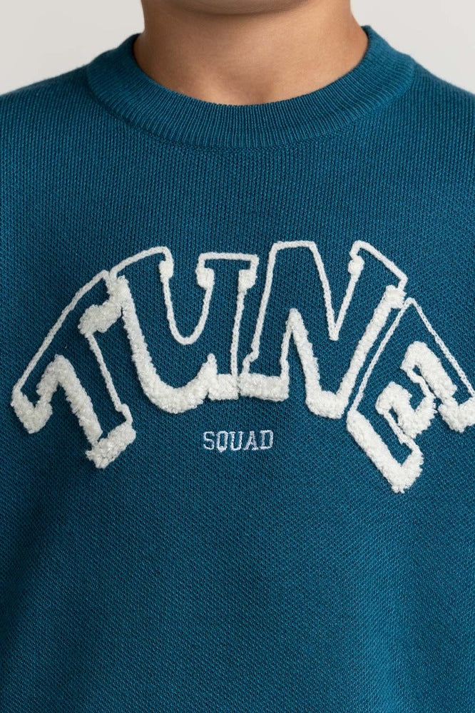 Toddler Boy Blue Basic Sweater