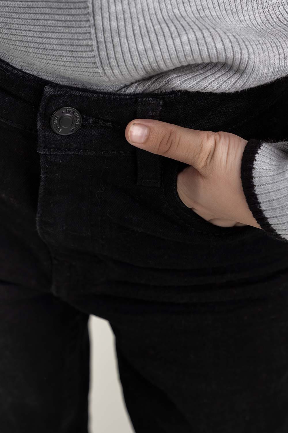 Toddler Boy Charcoal Jeans With An Adjustable Inner Waistband