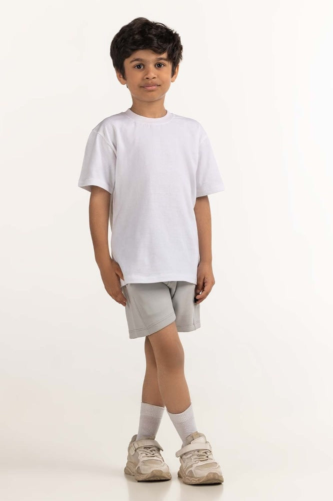 Toddler Boy Grey Basic Short