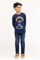 Toddler Boy Navy Knit
