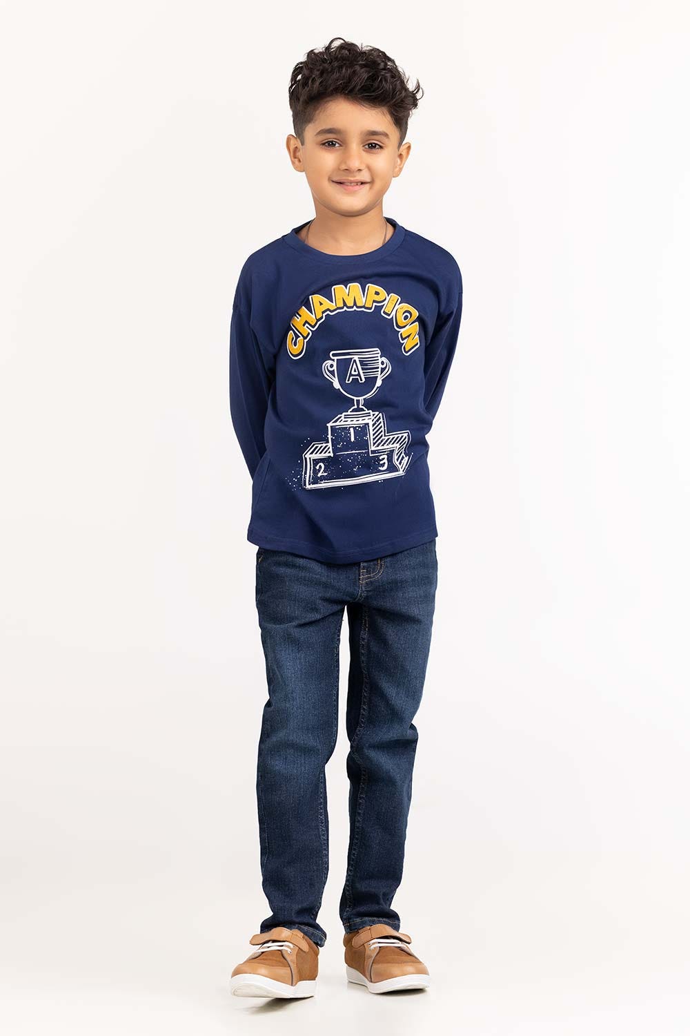 Toddler Boy Navy Knit