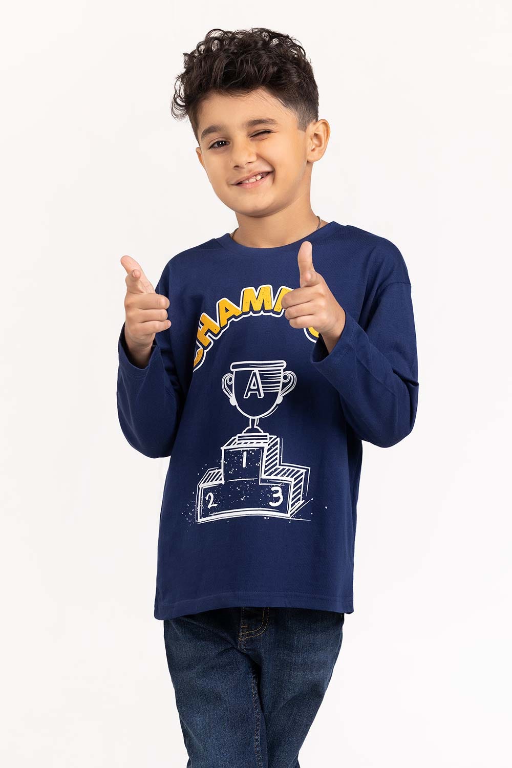 Toddler Boy Navy Knit
