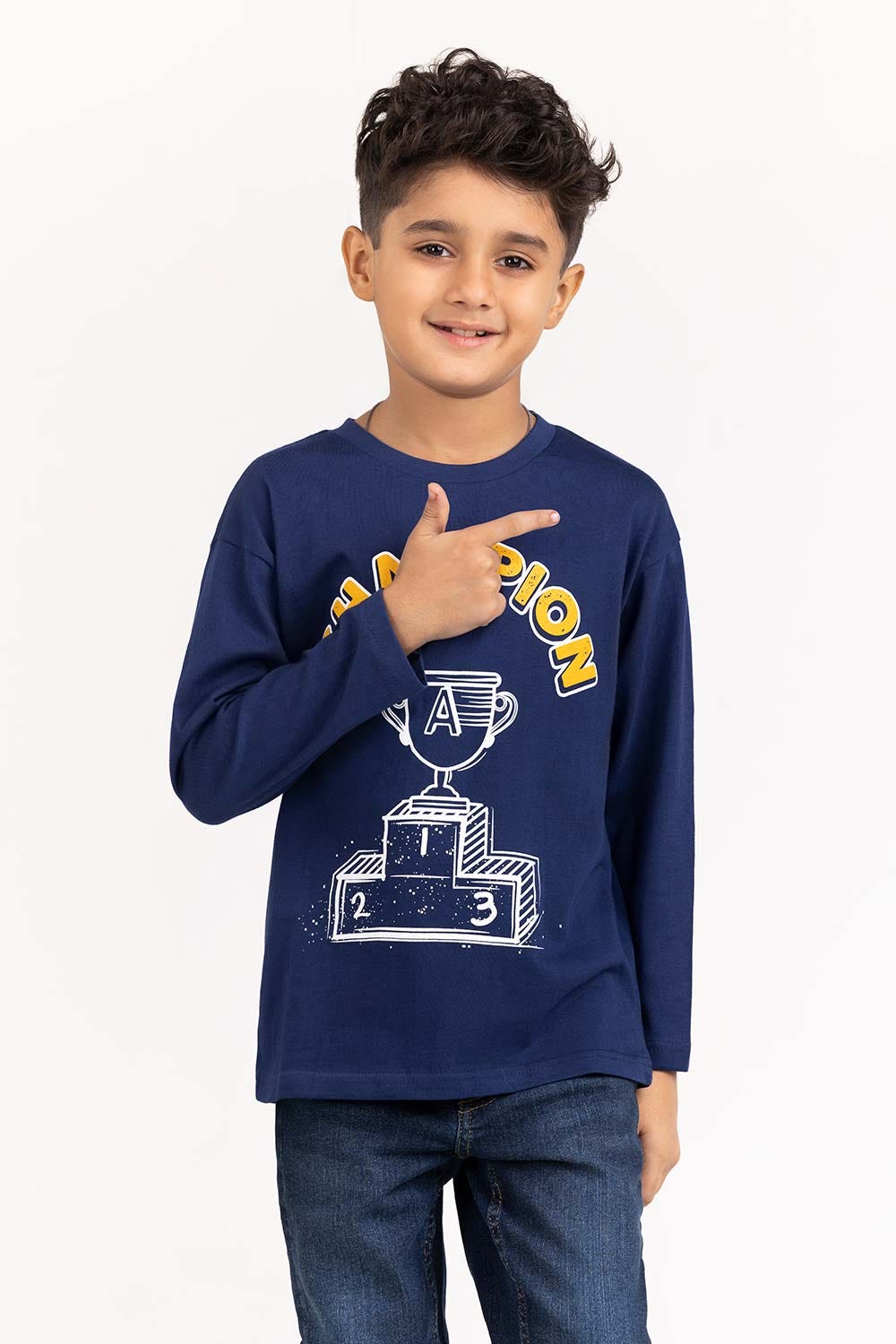 Toddler Boy Navy Knit