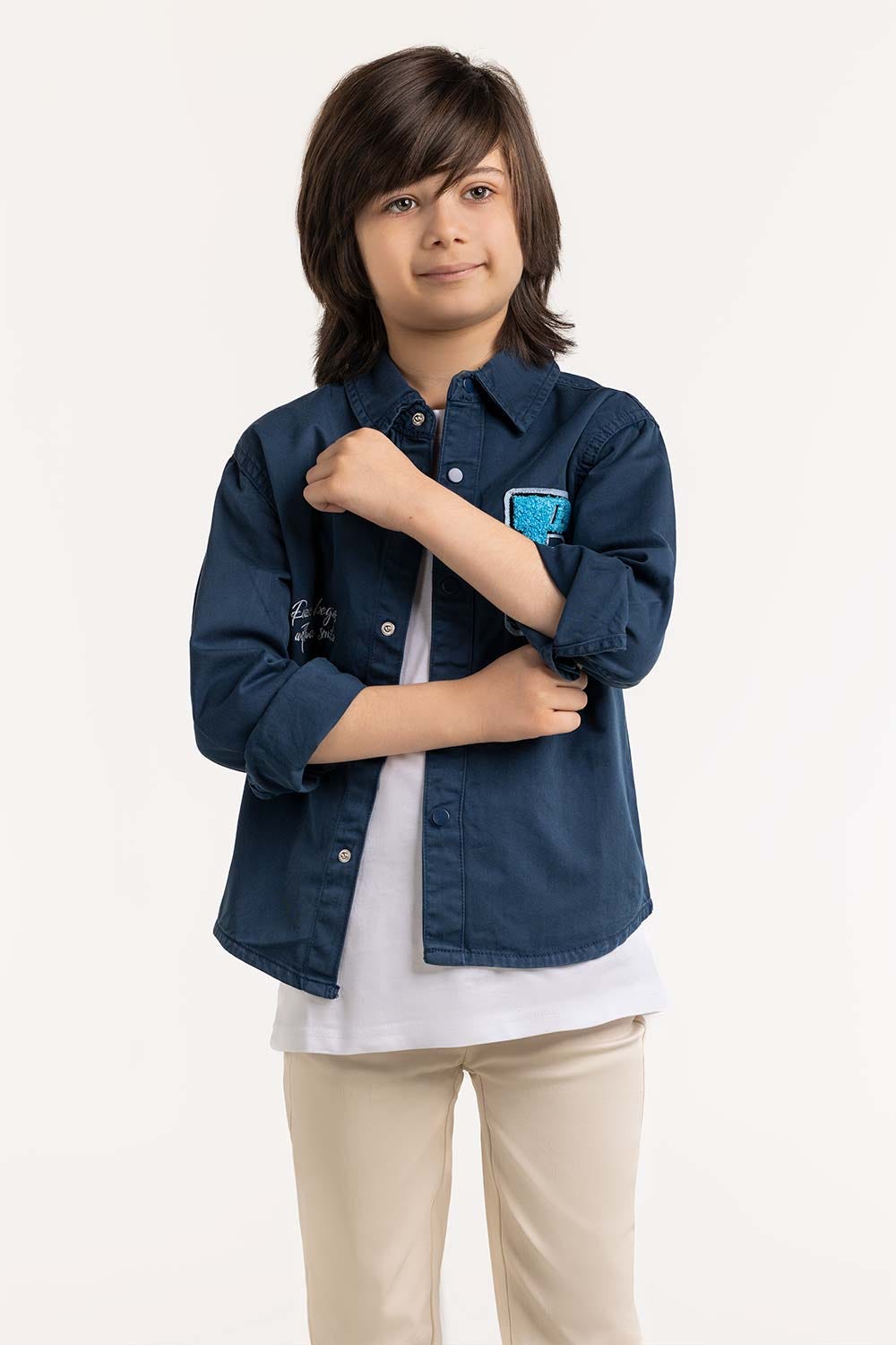 Toddler Boy Blue Casual Shirt