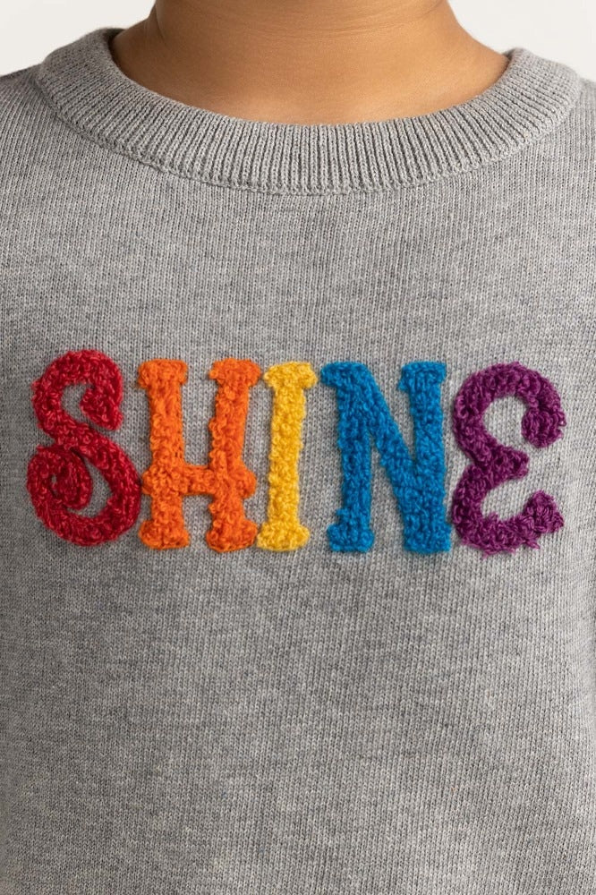 Toddler Girl Grey Basic Sweater