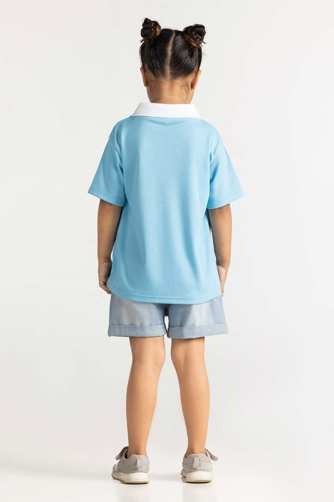 WTOP26V20056 V-Neck Top Sapphire PK