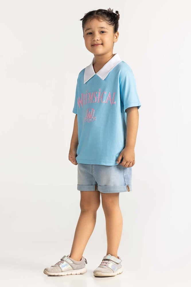 WTOP26V20056 V-Neck Top Sapphire PK