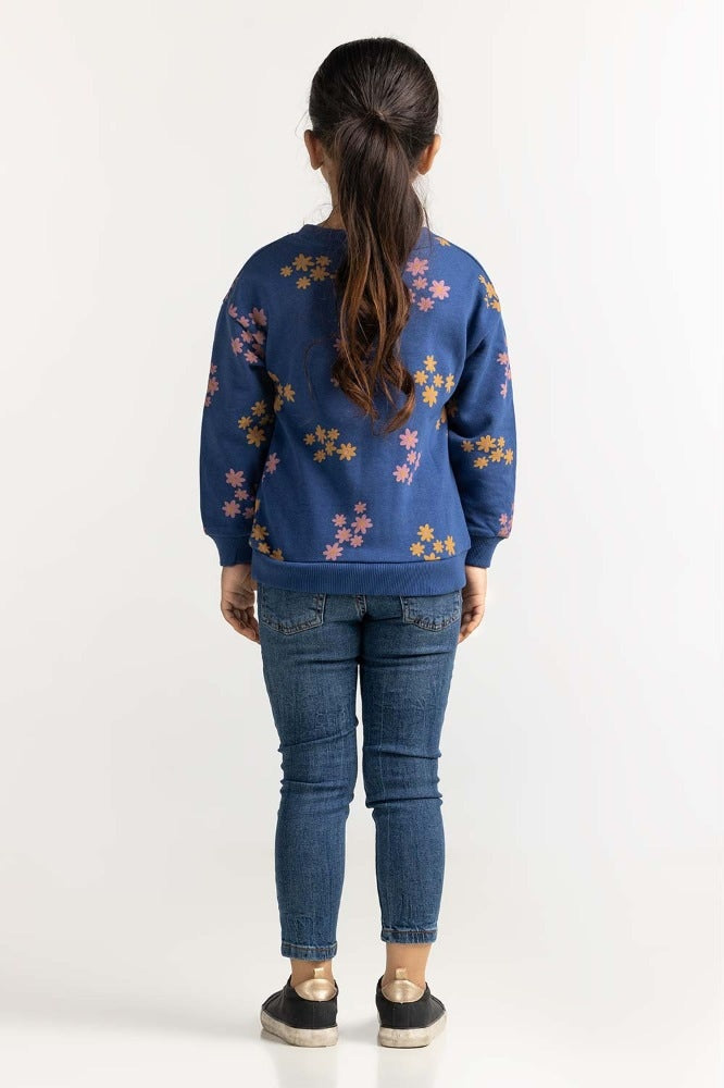 Toddler Girl Navy Basic Sweatshirt