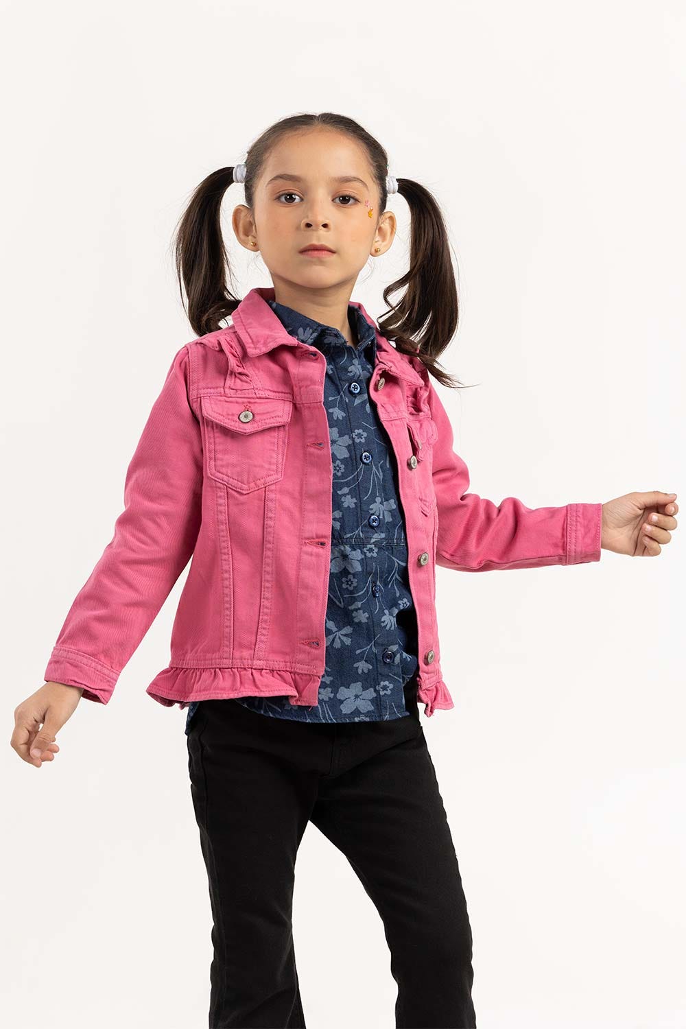 Toddler Girl Pink Non Denim Jacket