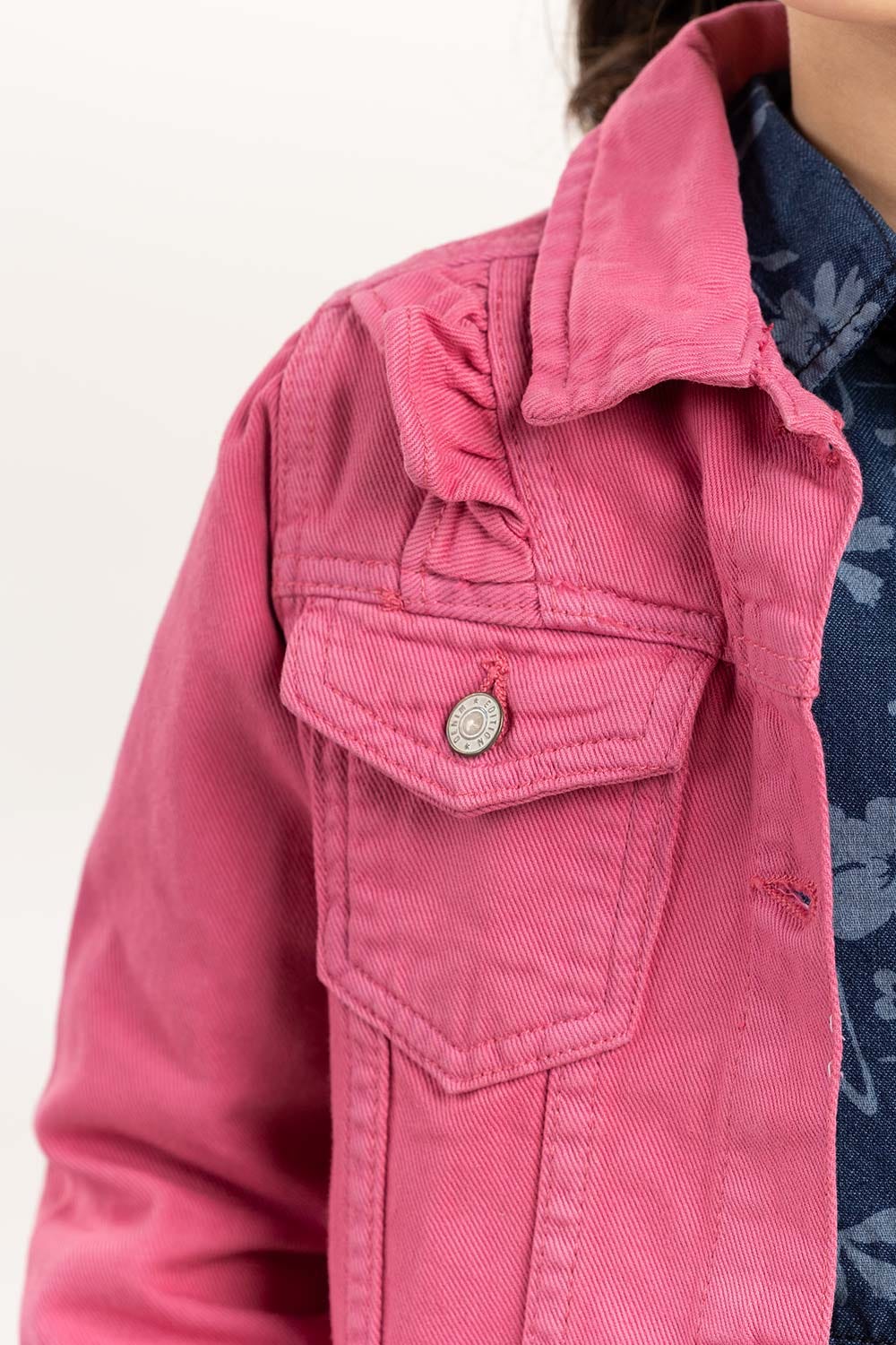 Toddler Girl Pink Non Denim Jacket