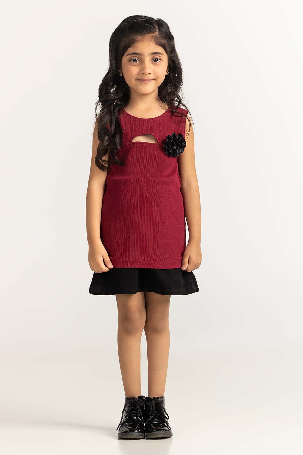 Toddler Girl Red Printed Tee