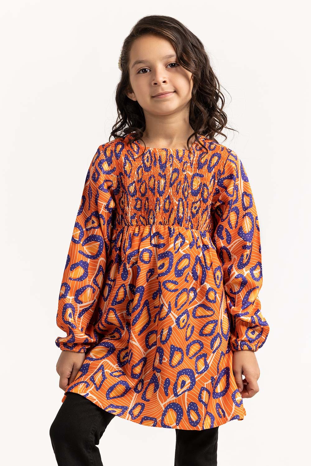 Toddler Girl Orange Blouse