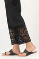 Black Embroicered Indian Raw Silk Trousers