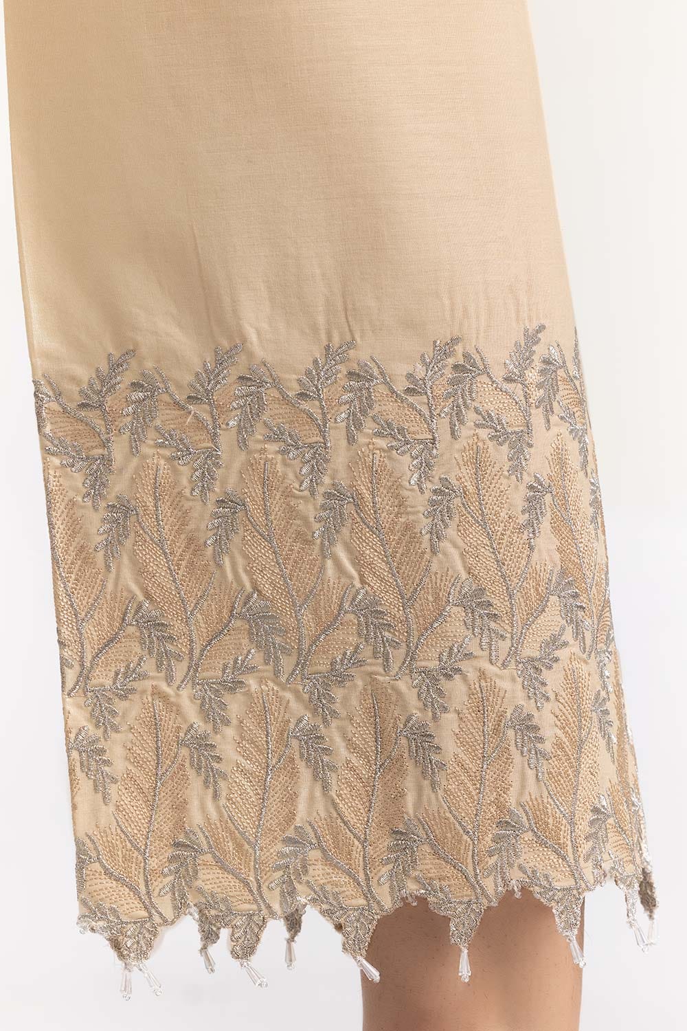 Beige Cambric Festive Trousers