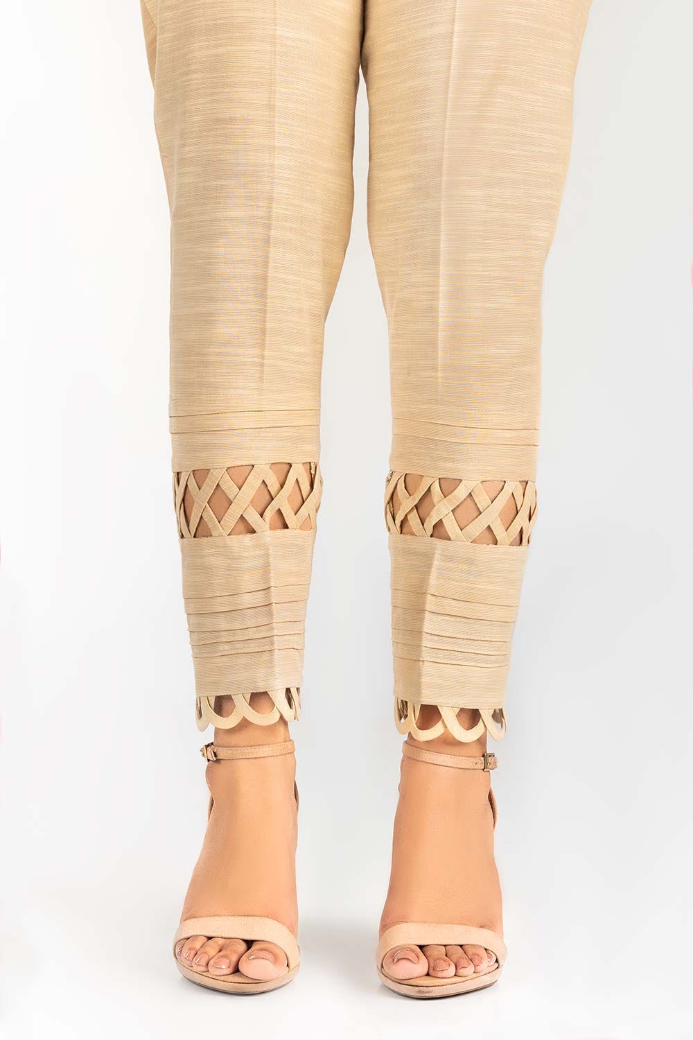 Beige Khaddar Trouser