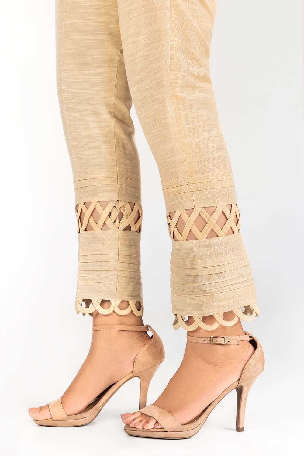 Beige Khaddar Trouser