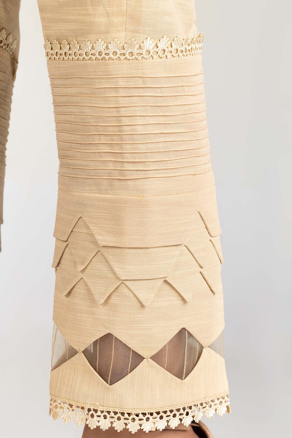 Beige Khaddar Trouser