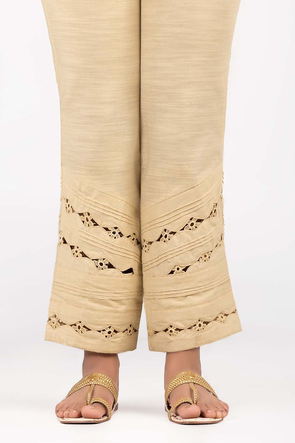Beige Khaddar Trouser