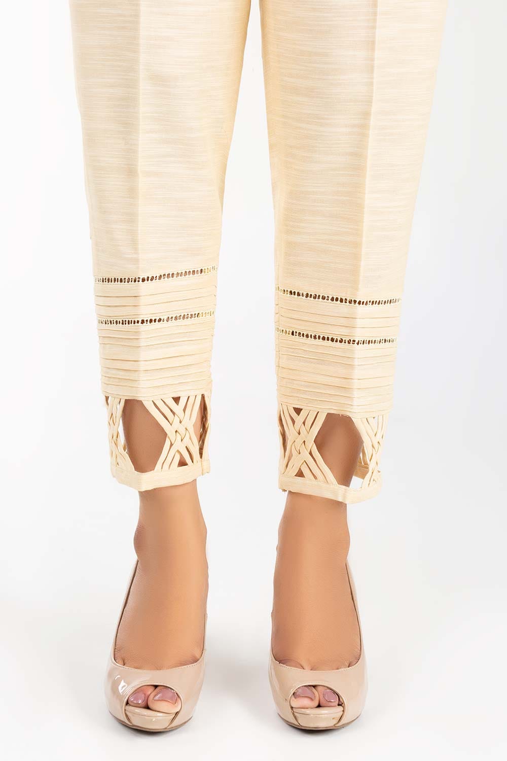 Beige Khaddar Trouser