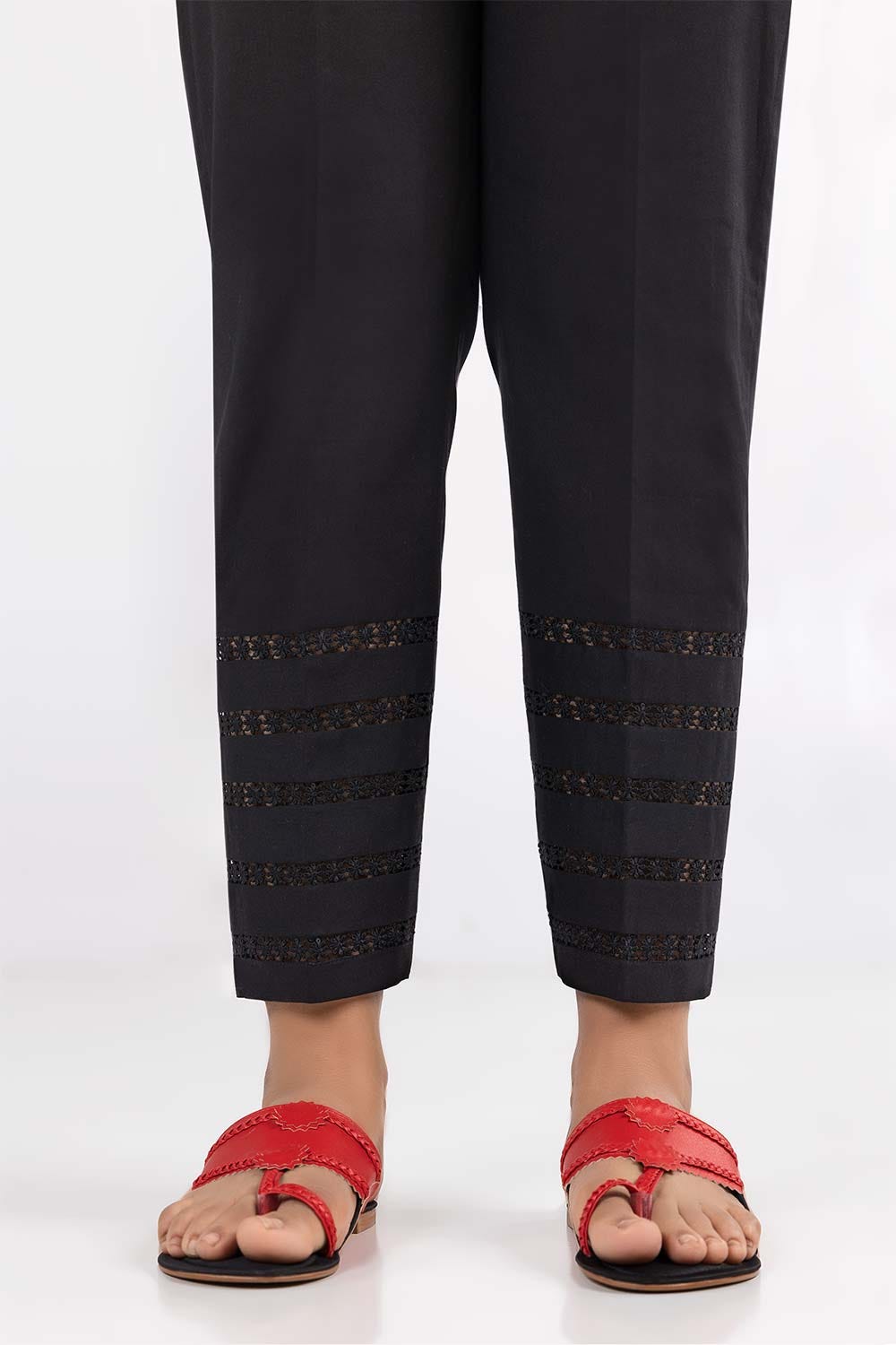 Black Cambric Fashion Trousers