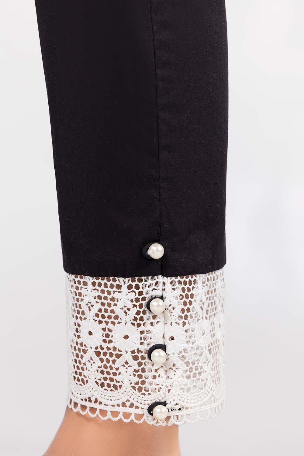 Black Cambric Fashion Trousers