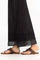 Black Cambric Embroidered Trousers