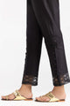 Black Cambric Embroidered Trousers