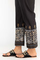 Black Screen Printed Cambric Trousers