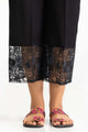 Black Dyed Cambric Embroidered Trouser