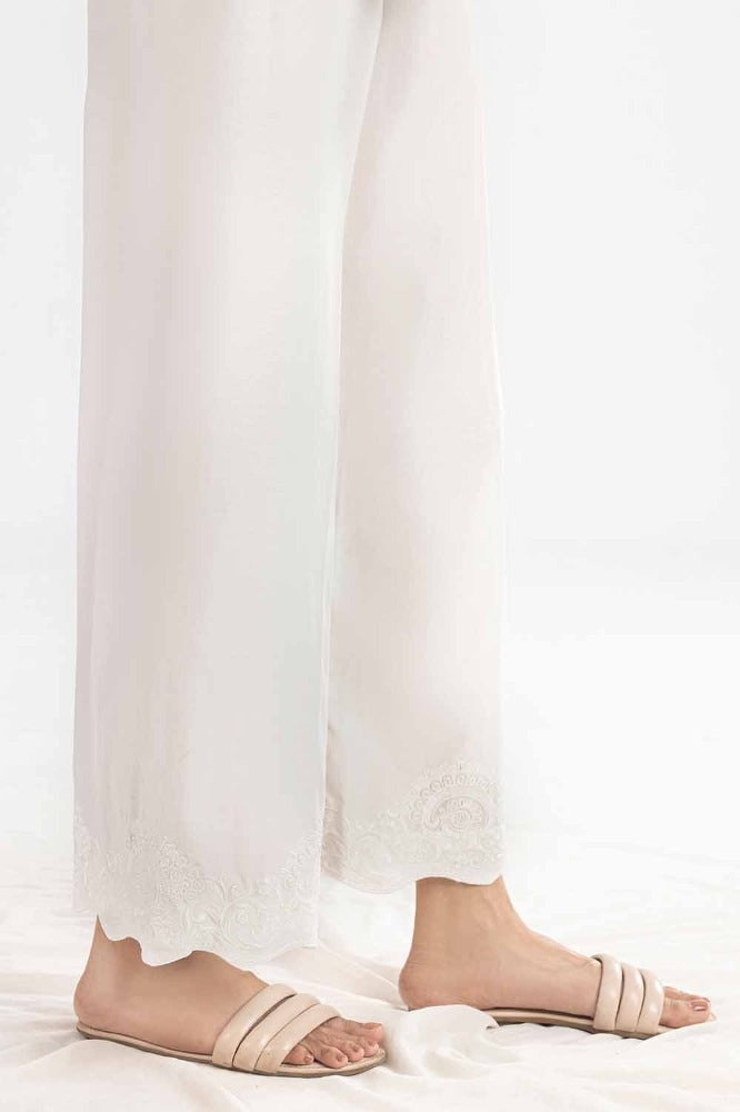 Unstitched Embroidered Cambric Trouser