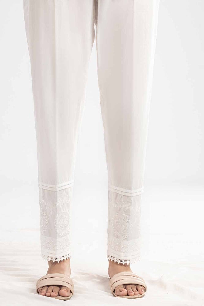 Unstitched Embroidered Cambric Trouser