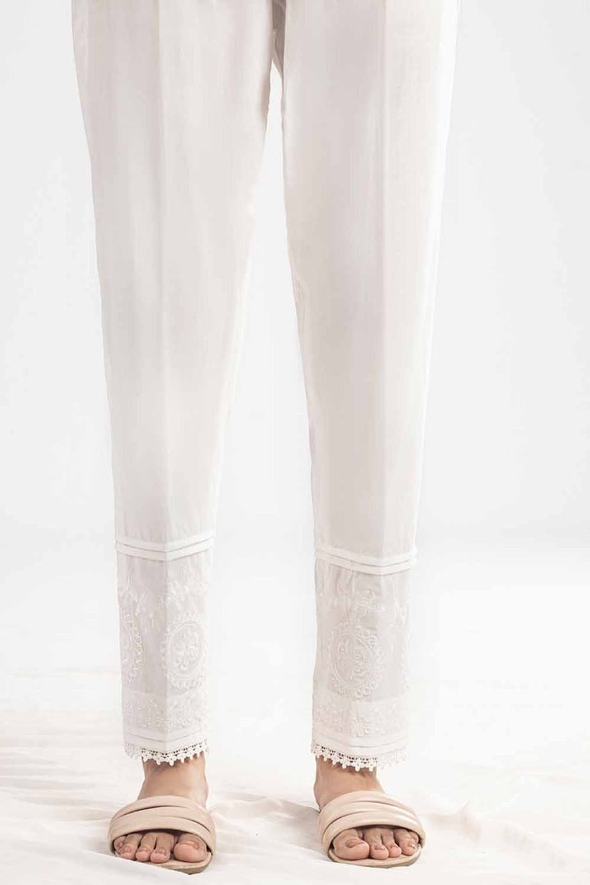 Unstitched Embroidered Cambric Trouser