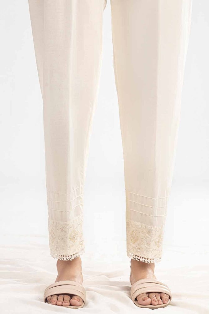 Unstitched Embroidered Cambric Trouser