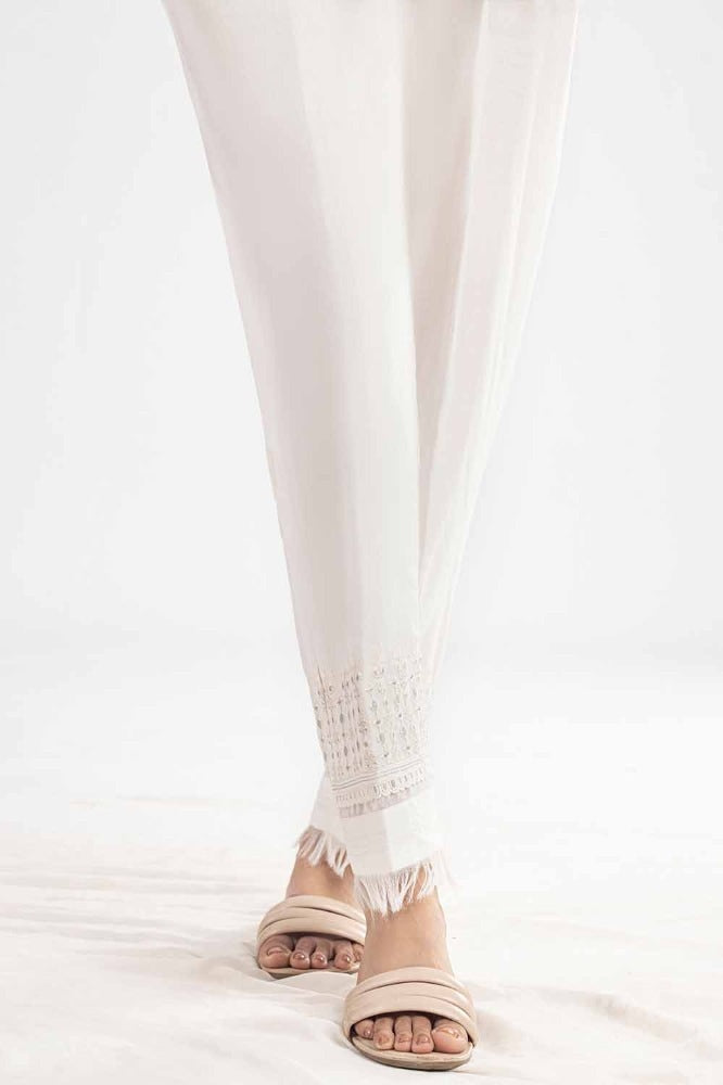 Unstitched Embroidered Cambric Trouser