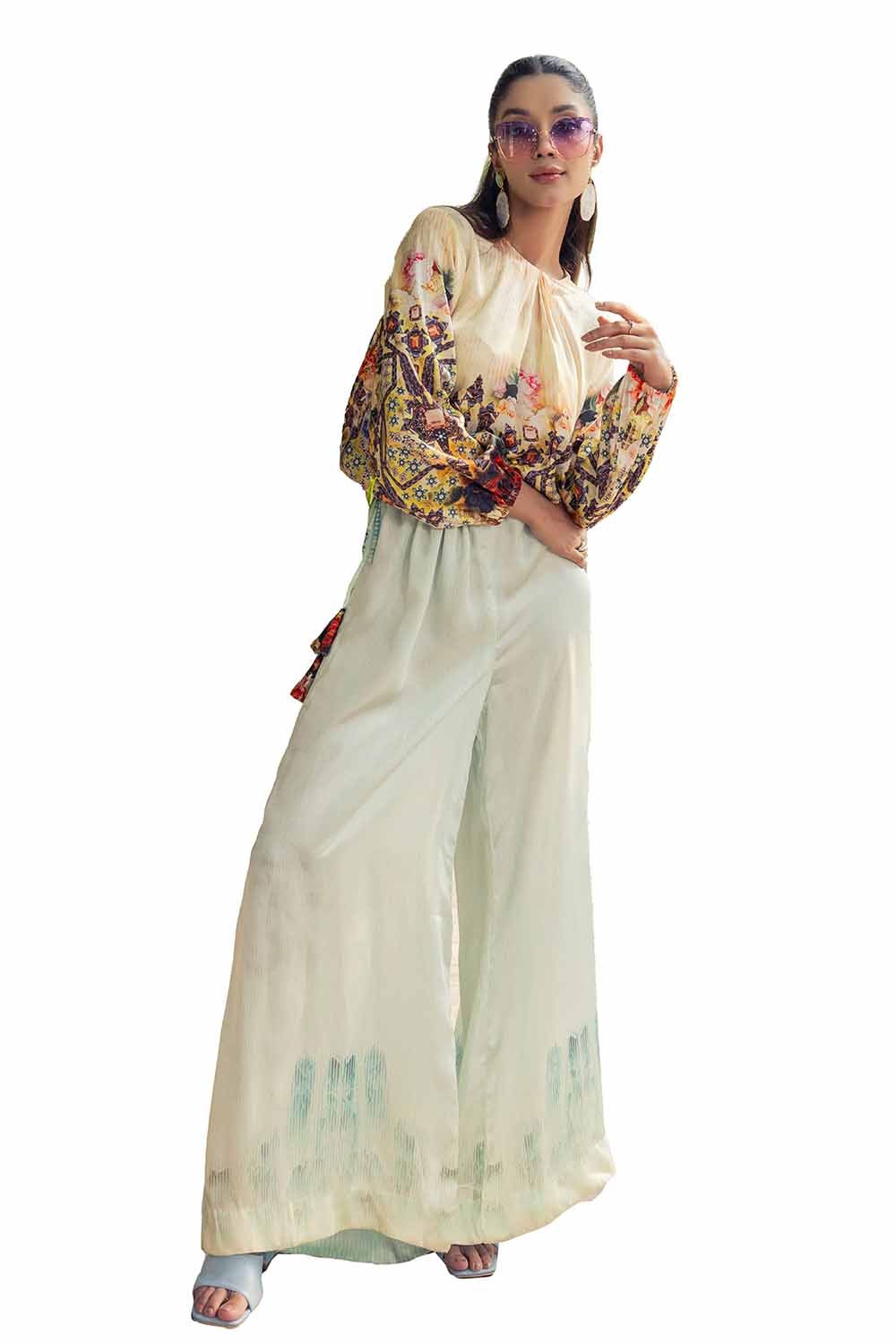 2 Piece Unstitched Printed Silk Suit