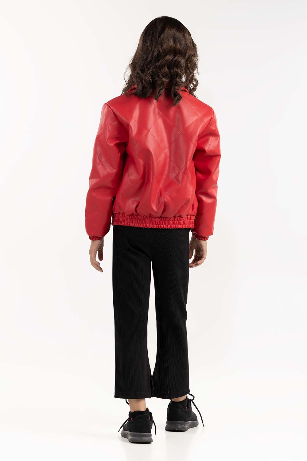Junior Girl Red Poly Jacket