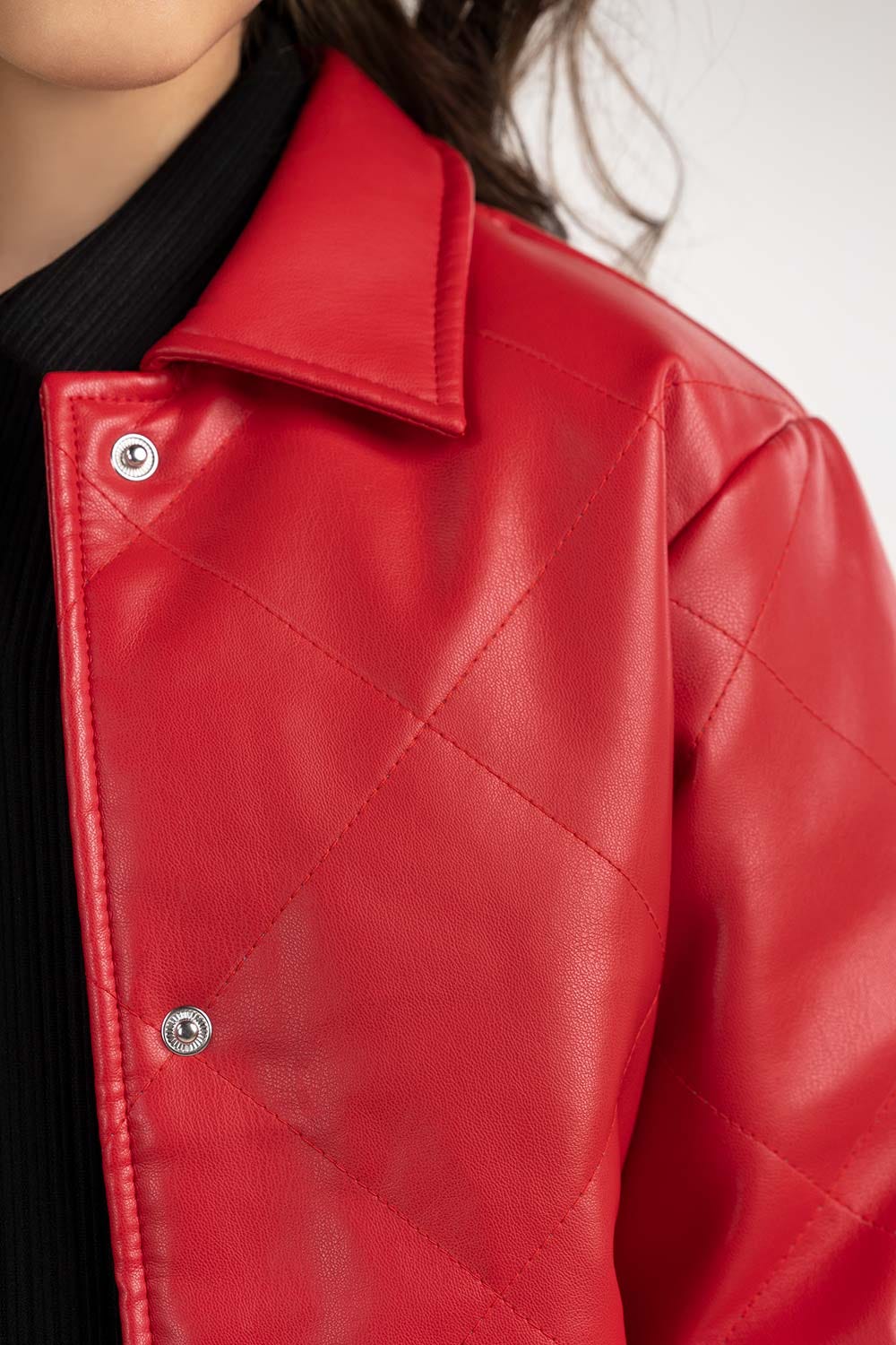 Junior Girl Red Poly Jacket