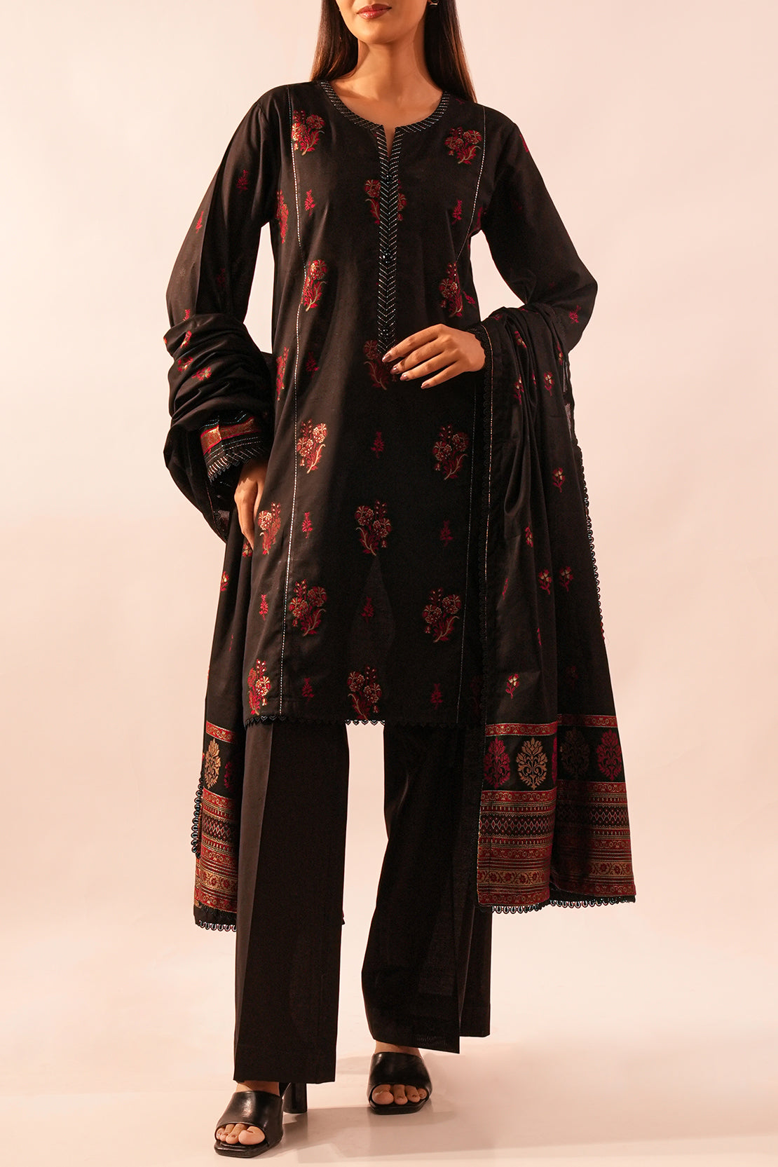 Unstitched Jacquard Cotton 3 Piece88190