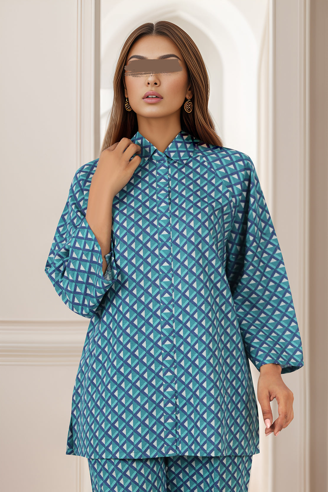 Unstitched Printed Cotton Khaddar 2 Piece (Shirt/Trouser)62732