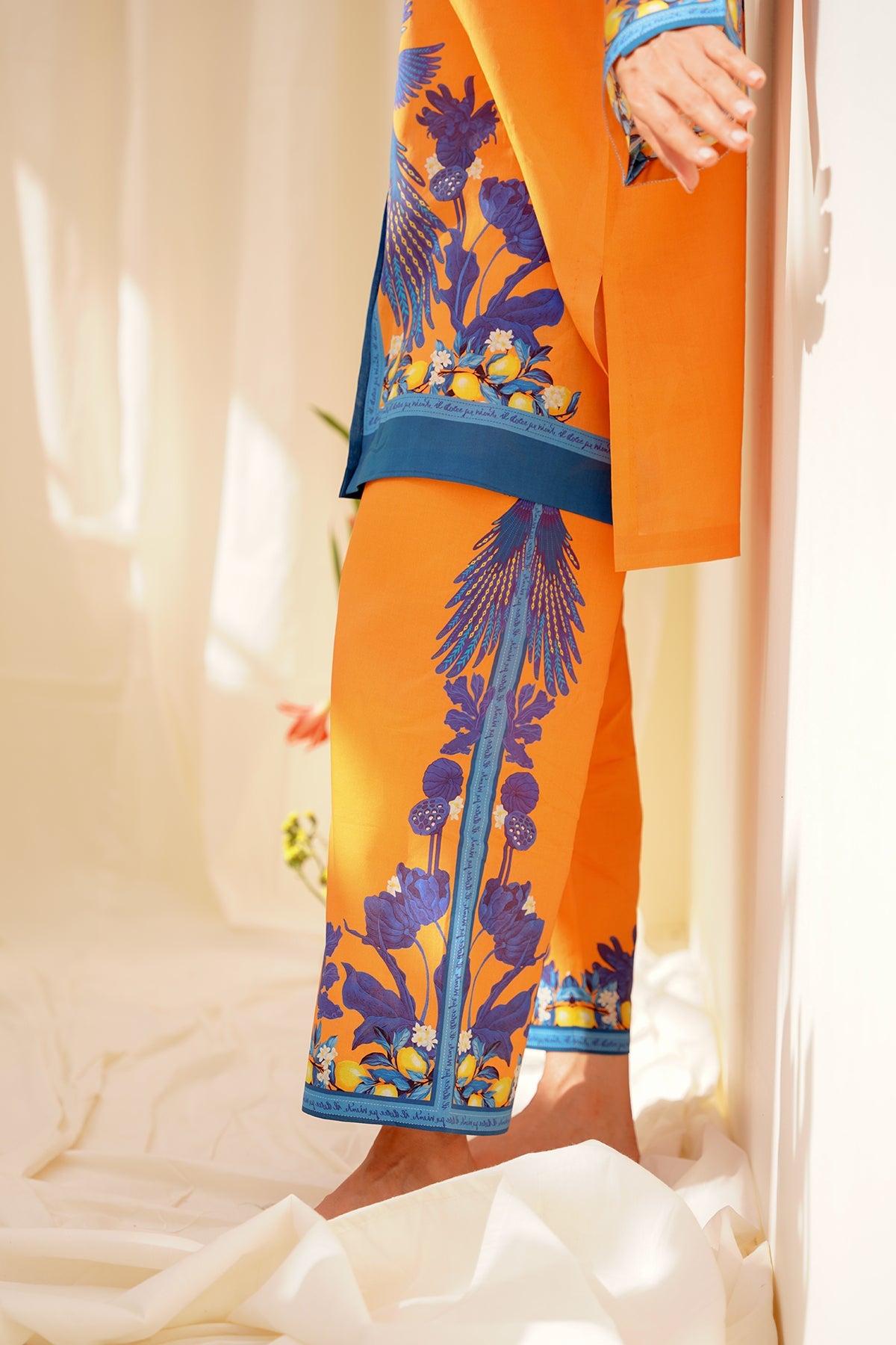 Embroidered Chiffon Fabric (2Pcs)