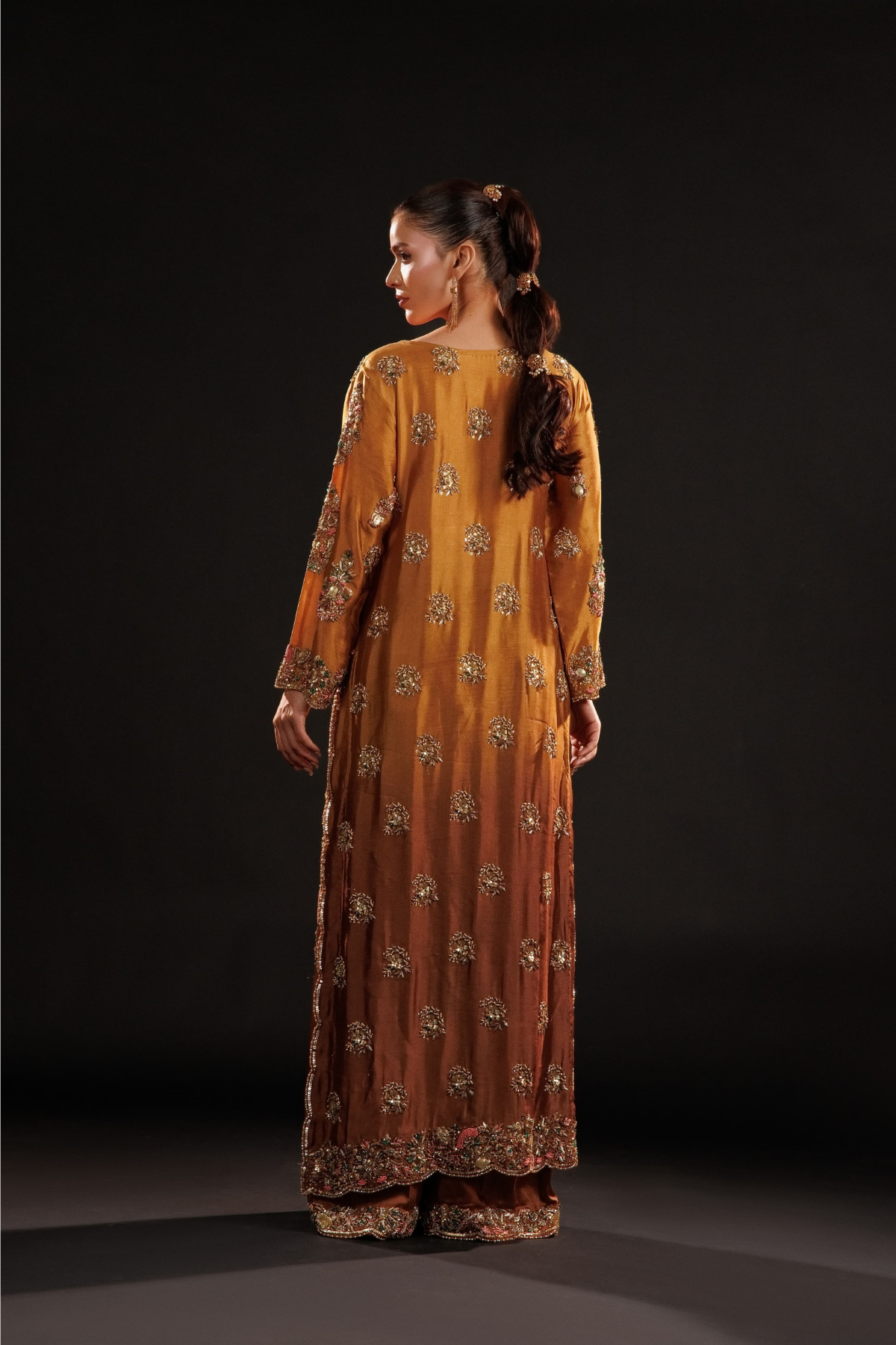 Usama Silk Amber Royale Style – Amber Gold Formal Suit