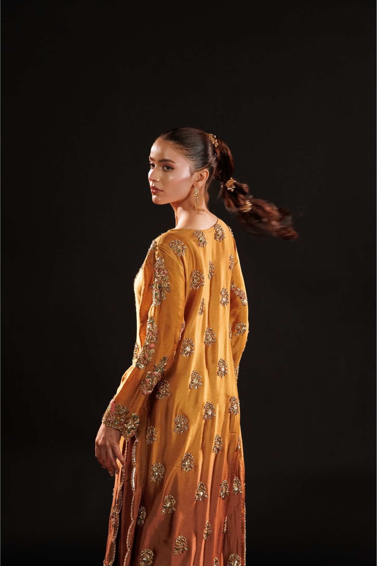 Usama Silk Amber Royale Style – Amber Gold Formal Suit