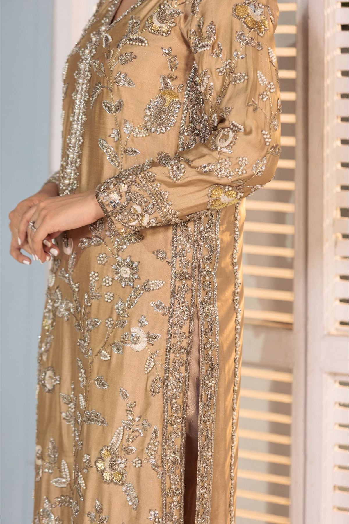 Usama Silk Rosewater Bloom Style