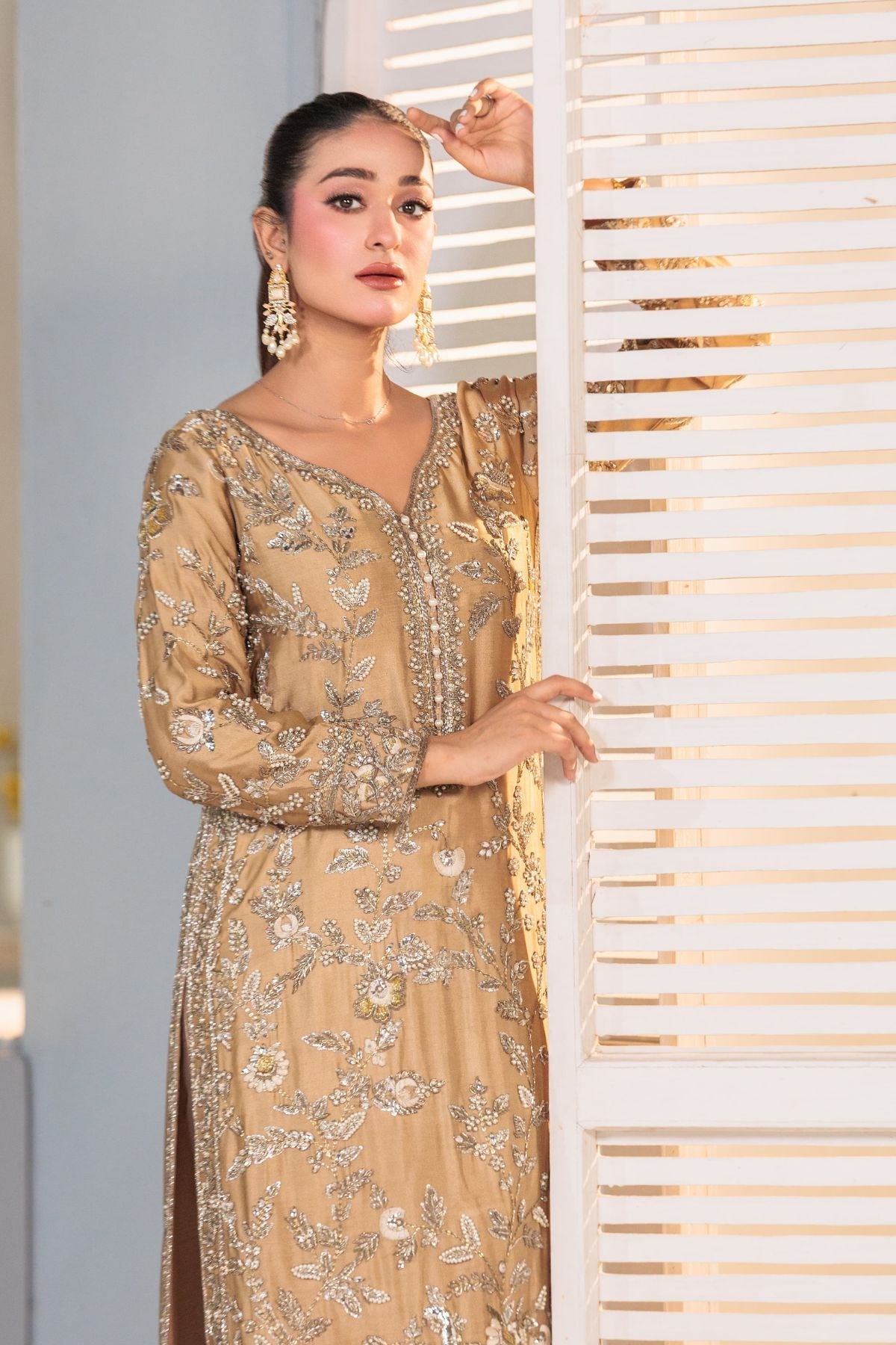 Usama Silk Rosewater Bloom Style
